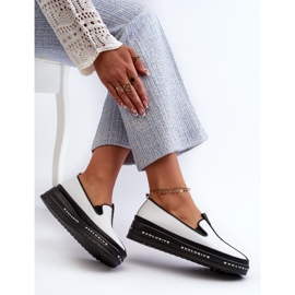 S. BARSKI Chaussures pour femmes Barski en cuir naturel Blanc blanche 2