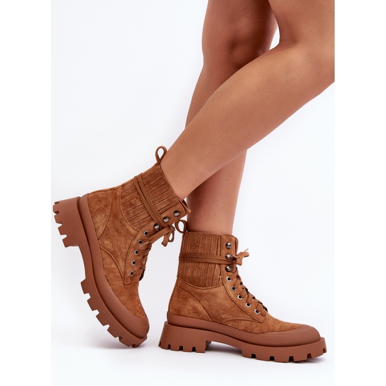 Bottes pour femmes en suède écologique brun 2 Bottes pour femmes en suède écologique brun 2