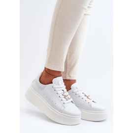 Vinceza Baskets plateforme femme Blanc 1