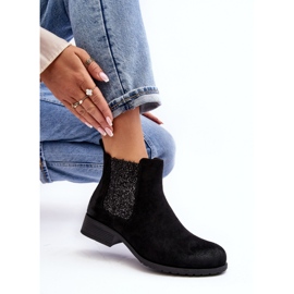 Bottines classiques pour femmes en éco-daim Noir le noir 2