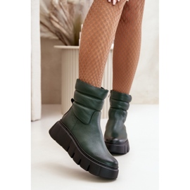 Bottines femme Zazoo Vert Foncé 1