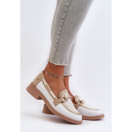 Maciejka Mocassins femme Blanc/Beige 1