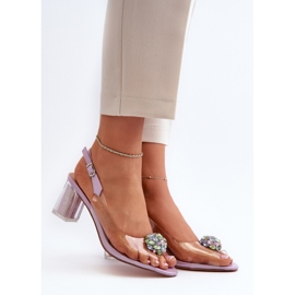 D&A Sandales à talons hauts violettes élégantes 1 D&A Sandales à talons hauts violettes élégantes 1