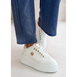 Chaussures de sport à semelle épaisse, blanches 1