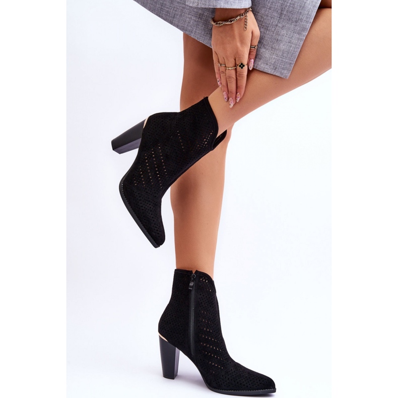 Bottines femme avec tige zippée le noir 2