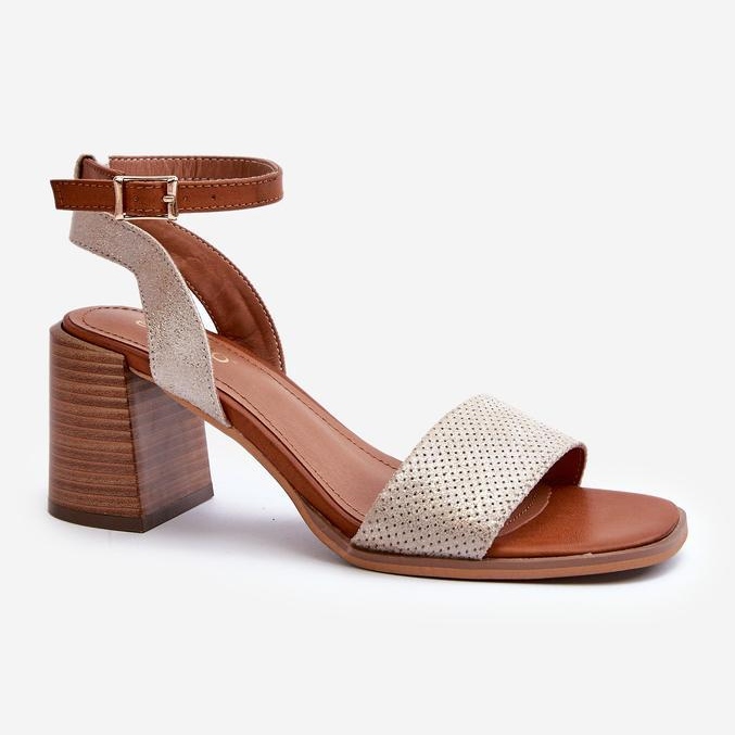 Step in style Sandales Modèle Ronvia 24SD35-7082 Or - Entrez avec style jaune 2