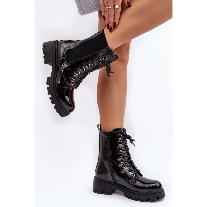 Step in style Modèle Ouvriers Charmea F33-1 Vernis Noir - Entrez avec style le noir 2