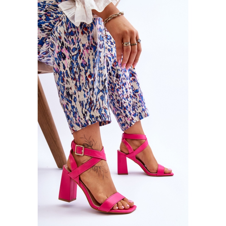 Sandales Modèle H8-330 Fuchsia rose 1