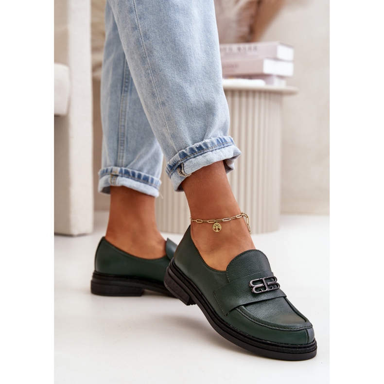 Chaussures modèle Zazoo vert foncé 1