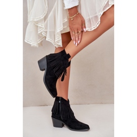S. BARSKI Bottines à franges Modèle S.Barski Noir le noir 1