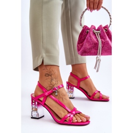 Sandales vernies fuchsia rose 1