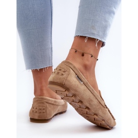 Mocassins en daim marron brun 2