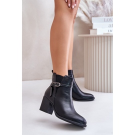 Jezzi Bottines noires à talons hauts 1