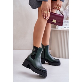 Modèle Zazoo Boots vert foncé le noir 1