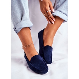 Mocassins pour femmes en Eco-daim 20PB26-2190 bleu 1