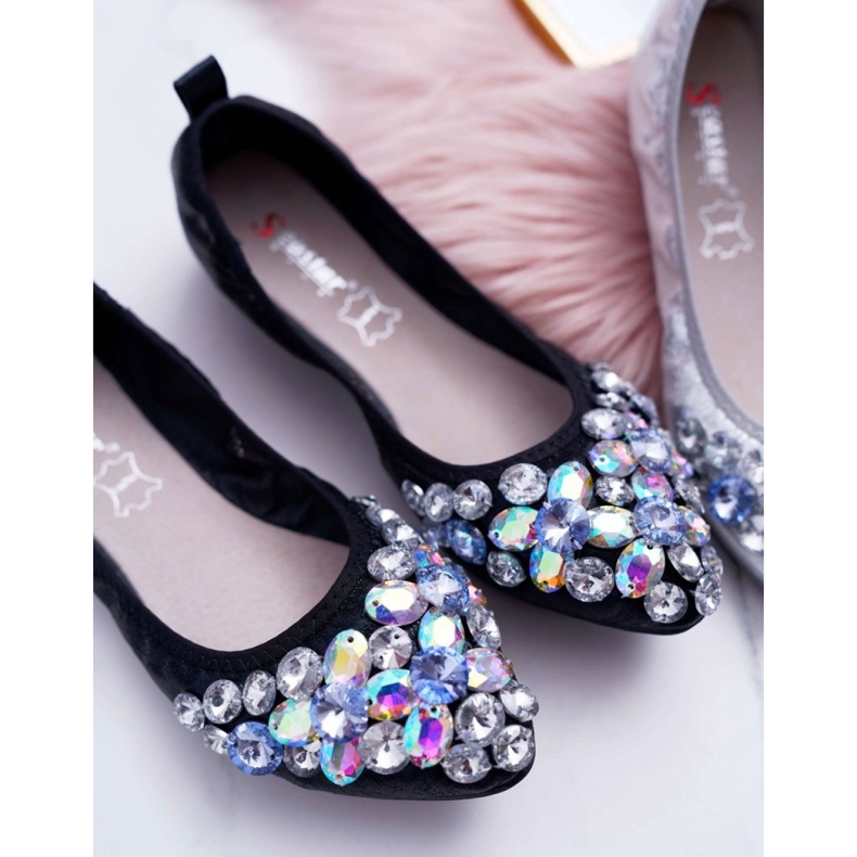 Ballerines Modèle Crystal C87 Noir 2