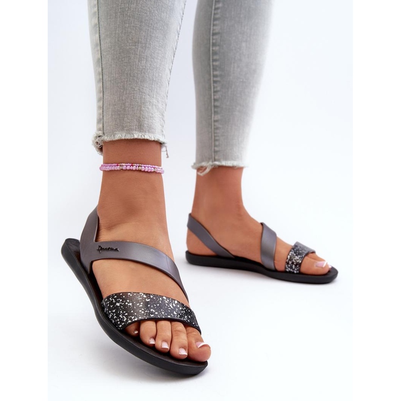 Sandales 82429 Ipanema Vibe Sandal Fem noir et argent 1