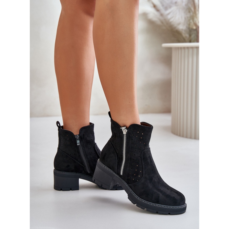 Bottes légèrement isolées pour femmes M1537 noir 1