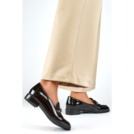 Chaussures pour femmes avec chaîne 24-12309B noir 1