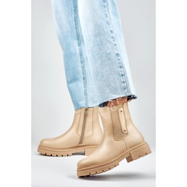 Bottines Chelsea femme 250004TA-PU beige 2 Bottines Chelsea femme 250004TA-PU beige 2