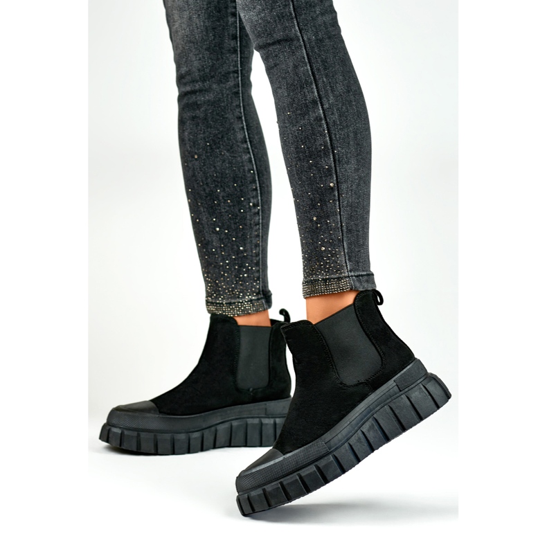 Bottes légèrement isolées pour femmes A1006B, noires le noir 2