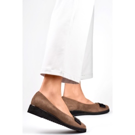 Escarpins Femme avec Noeud GD-FL766T Taupe brun 1