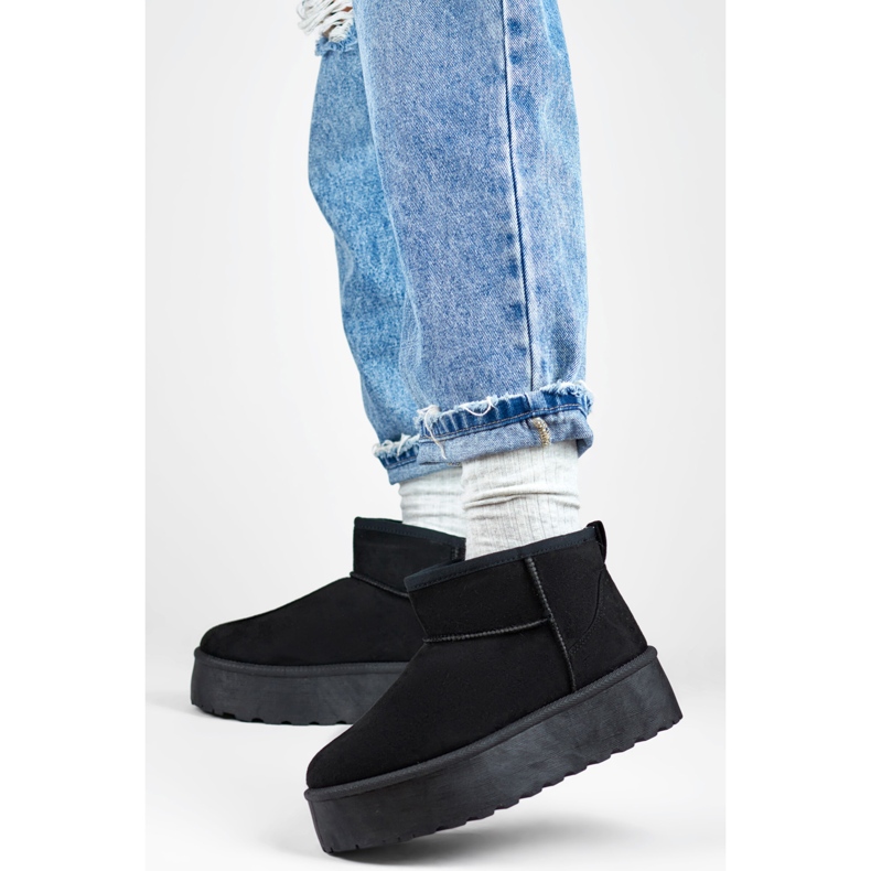 Bottes de neige fourrées pour femme 2818B, noir 1