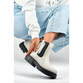 Bottines Chelsea Modèle 250004BE-PU Beige Clair - PRIMO 1 Bottines Chelsea Modèle 250004BE-PU Beige Clair - PRIMO 1