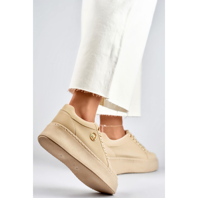 Chaussures de sport pour femmes avec décoration TL251-10L/BE beige 1