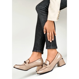 Chaussures pour femmes avec chaîne GD-FL470BE, beige 1 Chaussures pour femmes avec chaîne GD-FL470BE, beige 1
