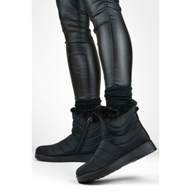 Bottes de neige fourrées femme W76B, noir 1