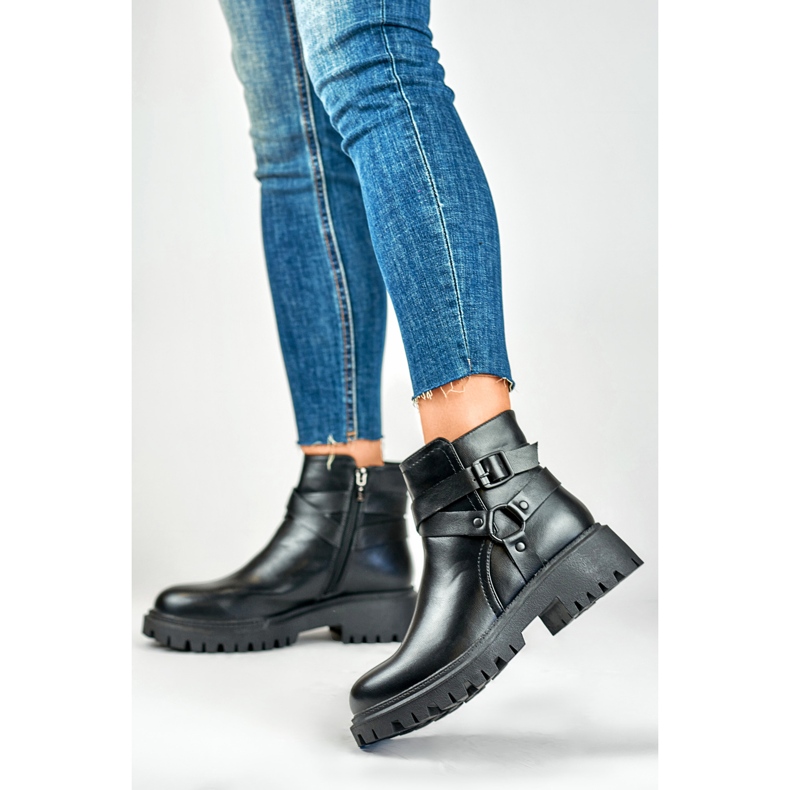 Bottines Modèle Aline 250043B-PU Noir - PRIMO 1