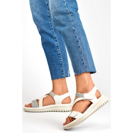 Sandales pour femmes BM051-3019-1W blanc blanche 1