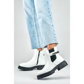 Bottines Chelsea Modèle 250005W-PU Blanc - PRIMO blanche 2