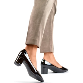 Escarpins vernis pour femmes CIC-312B, noirs 1