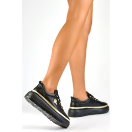 Chaussures de sport pour femmes avec décoration GD-XF120C-B, noir 1