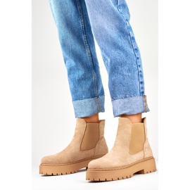 Bottines Chelsea Modèle HB-170KH Beige - PRIMO 1