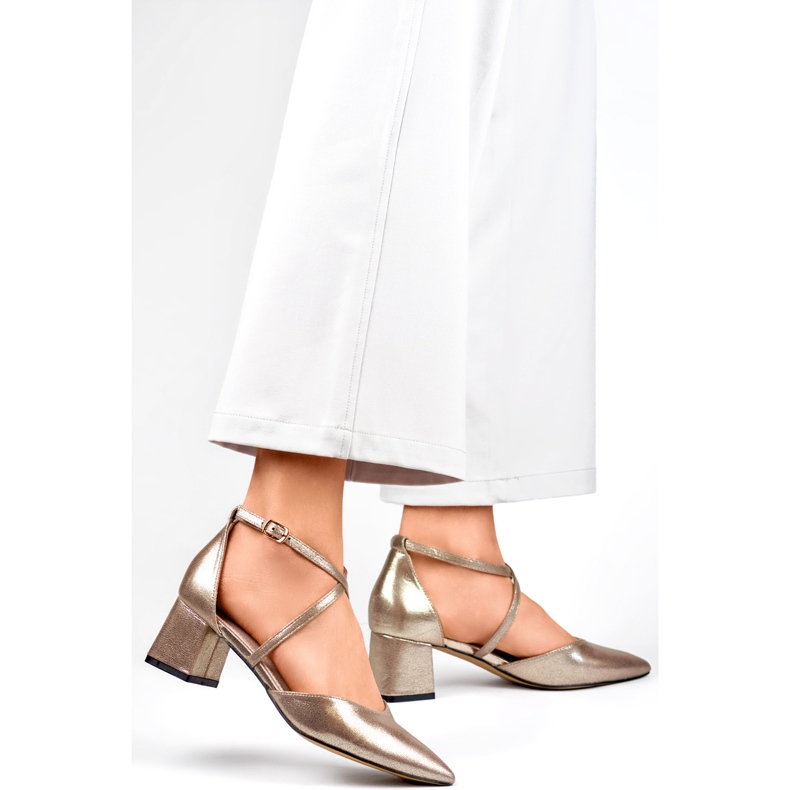 Escarpins métalliques pour femmes GD-FL1150T argent gris 1