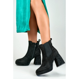 Modèle 7987B Boots en Daim Noir - PRIMO le noir 2