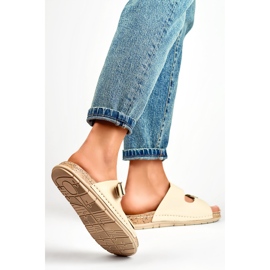 Chaussons femme G3178-7BE beige 1