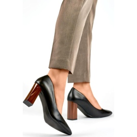 Escarpins femme GD-FL486A-B noir le noir 1