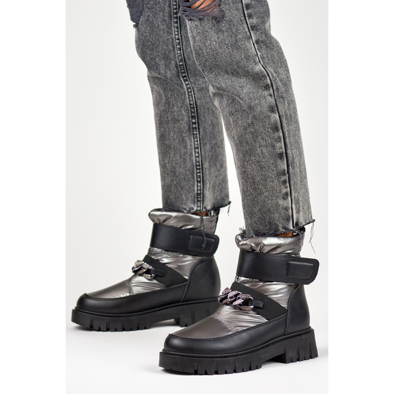 Bottes de neige Modèle JH-5SI Argent 1