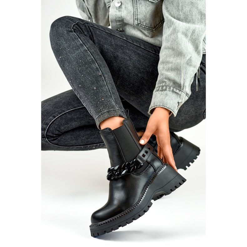 Bottines Chelsea Modèle GD-BHRX7385B Noir - PRIMO 1