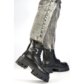 Bottes pour femmes sur la plateforme GT-TL55B, noir le noir 1