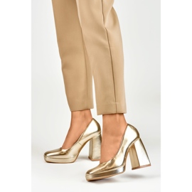 Escarpins femme M045GO Doré jaune 2