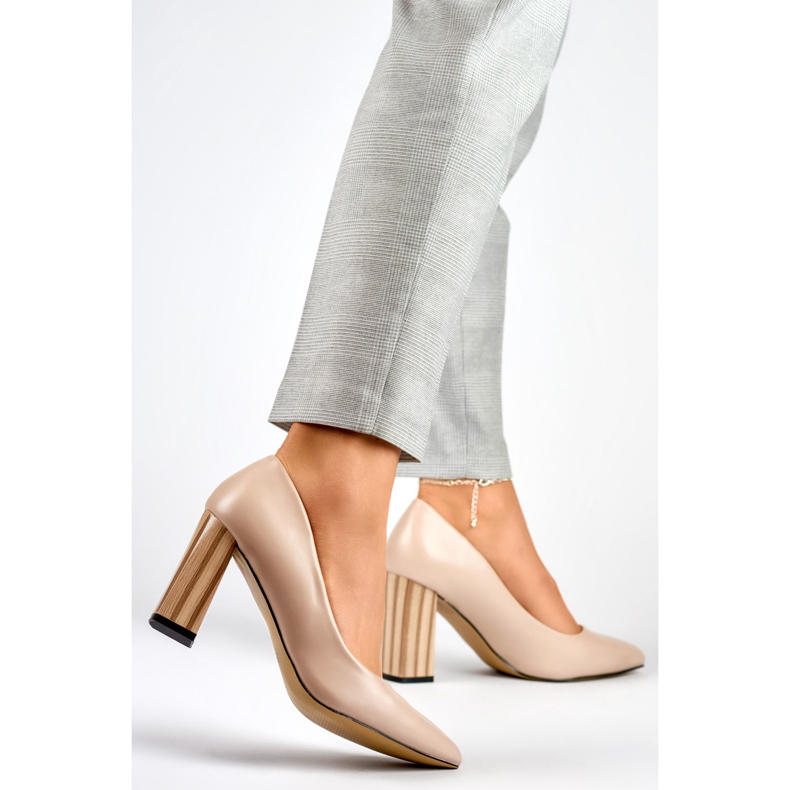 Escarpins Modèle GD-FL486A-D.BE Beige 1