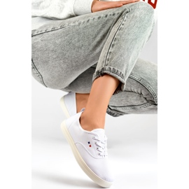 Baskets basses pour femmes HB-6W blanches 1 Baskets basses pour femmes HB-6W blanches 1