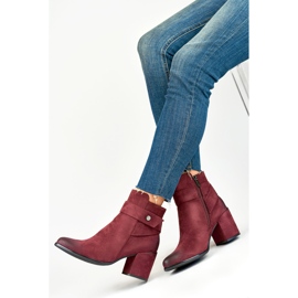 Bottines Modèle Blaise 260041WI-SU Bordeaux Daim - PRIMO rouge 1