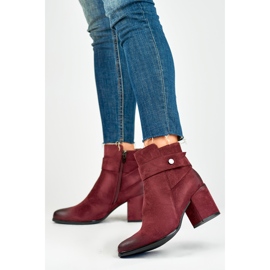 Bottines Modèle Blaise 260041WI-SU Bordeaux Daim - PRIMO rouge 2