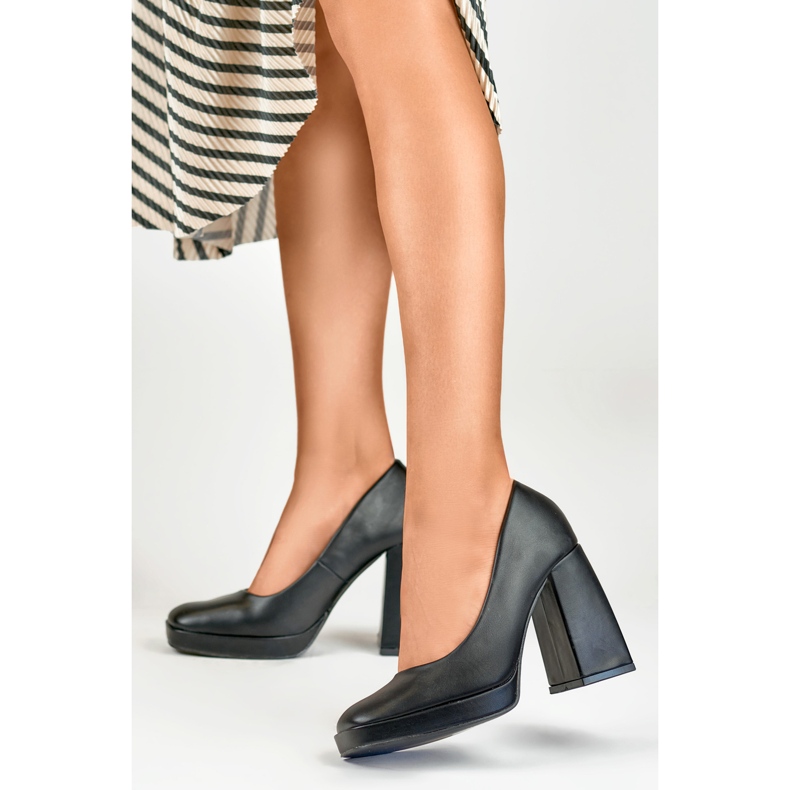 Escarpins femme M045B, noir le noir 2